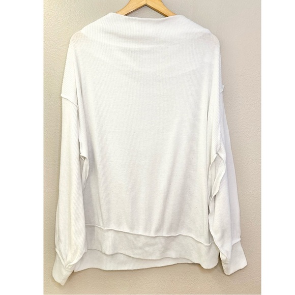 NEW Free People Main Squeeze Brushed Hacci Top White - Picture 8 of 12